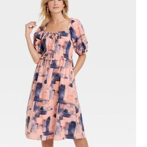 Women's Puff Short Sleeve Dress - Universal Thread™ in Blush